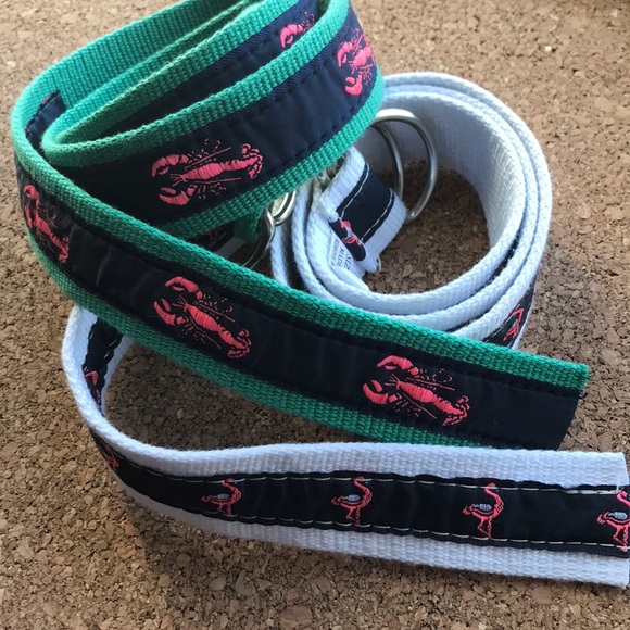 Accessories - • Lobster//Flamingo Print Belt Bundle 42” length